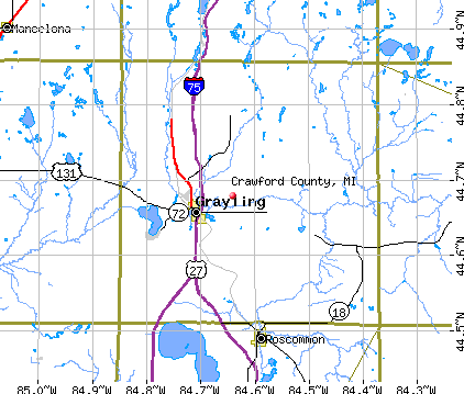 Crawford County, MI map