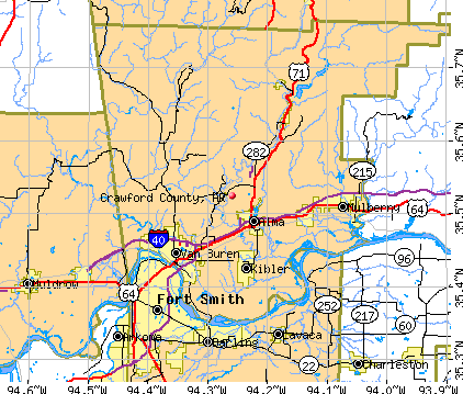 Crawford County, AR map