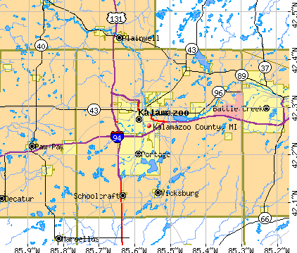 Kalamazoo County, MI map