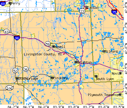 Livingston County, MI map