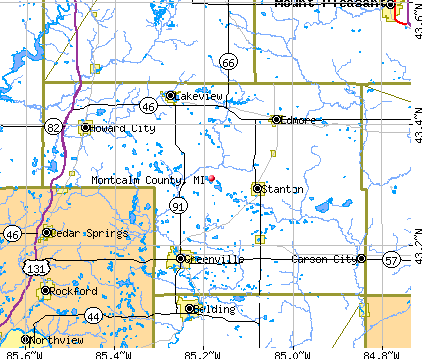 Montcalm County, MI map