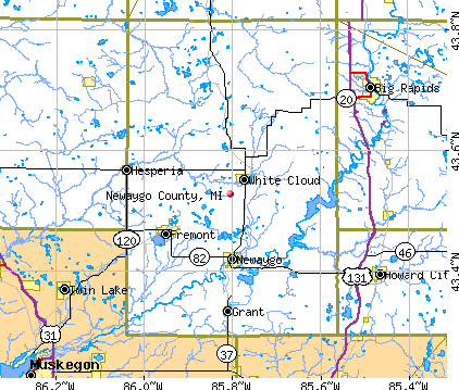 Newaygo County, MI map