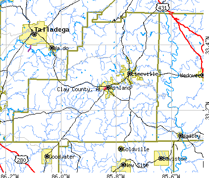 Clay County, AL map