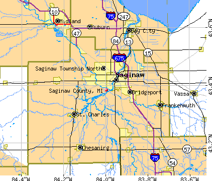 Saginaw County, MI map