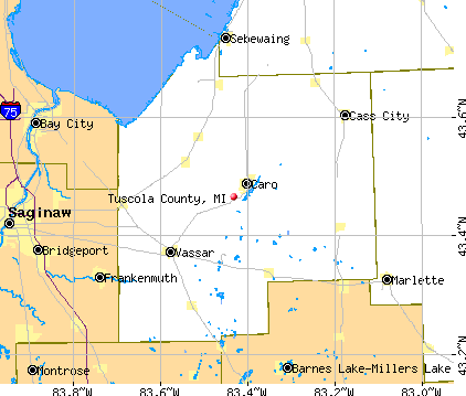 Tuscola County, MI map