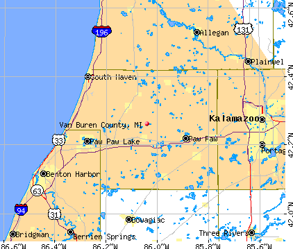 Van Buren County, MI map