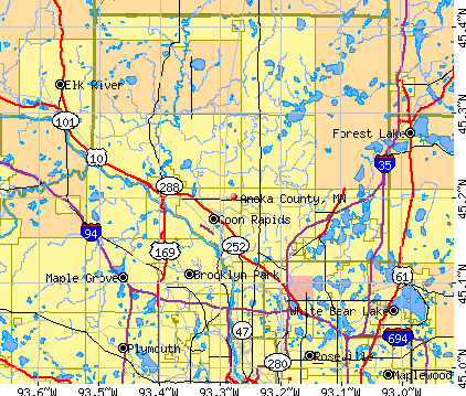 Anoka County, MN map