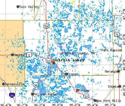 Becker County, MN map