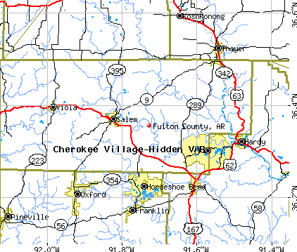Fulton County, AR map