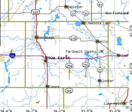 Faribault County, MN map