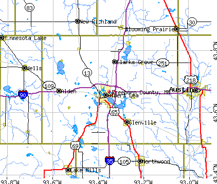 Freeborn County, MN map