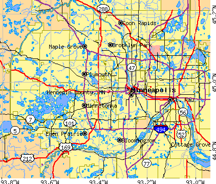 Hennepin County, MN map
