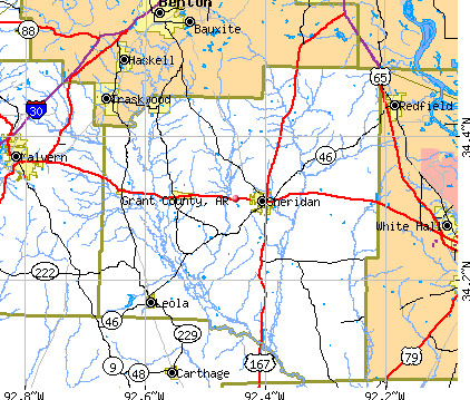 Grant County, AR map