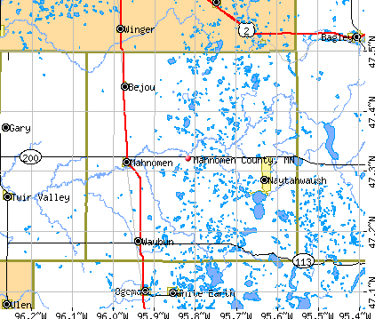 Mahnomen County, MN map