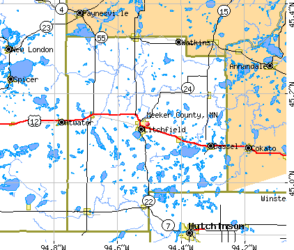 Meeker County, MN map