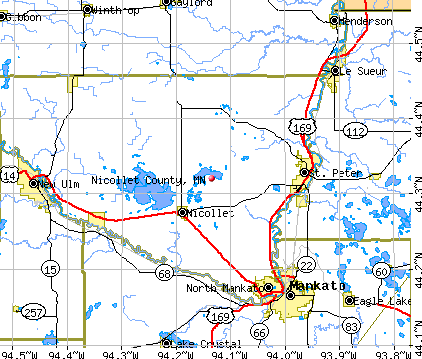 Nicollet County, MN map
