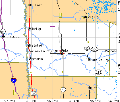 Norman County, MN map