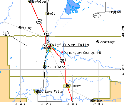Pennington County, MN map