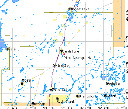 Pine County, MN map