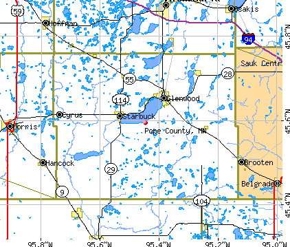 Pope County, MN map