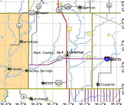 Rock County, MN map