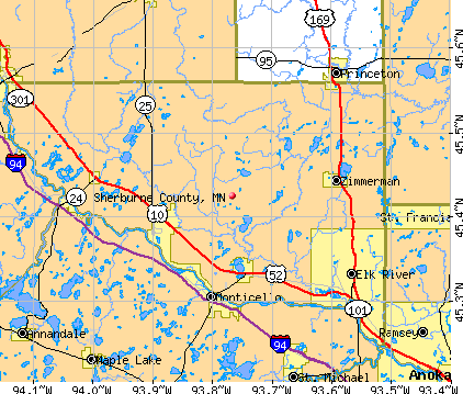 Sherburne County, MN map