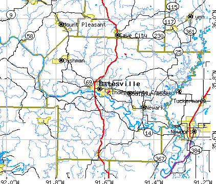 Independence County, AR map