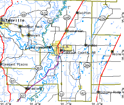 Jackson County, AR map