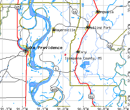 Issaquena County, MS map