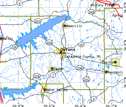 Lafayette County, MS map