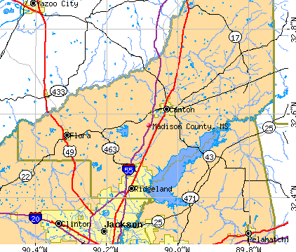 Madison County, MS map