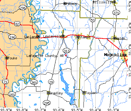 Lafayette County, AR map