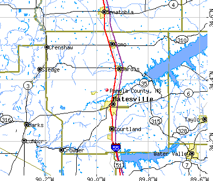Panola County, MS map