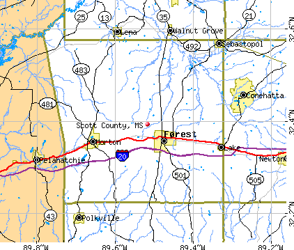Scott County, MS map