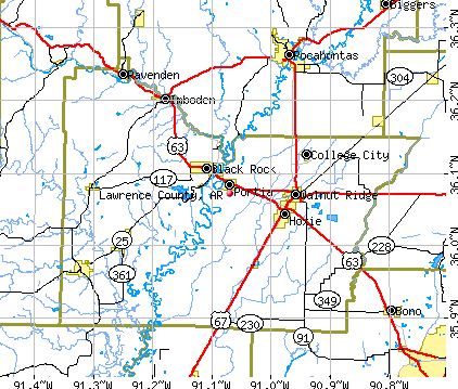 Lawrence County, AR map