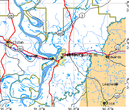 Warren County, MS map