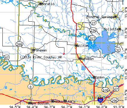 Little River County, AR map