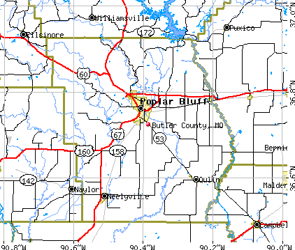 Butler County, MO map