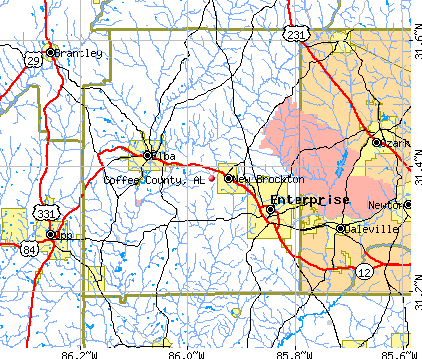 Coffee County, AL map