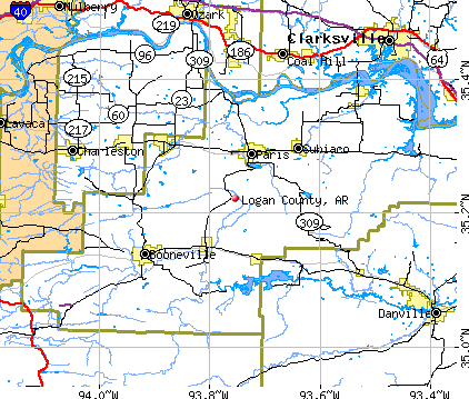 Logan County, AR map