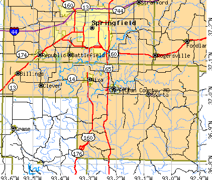 Christian County, MO map
