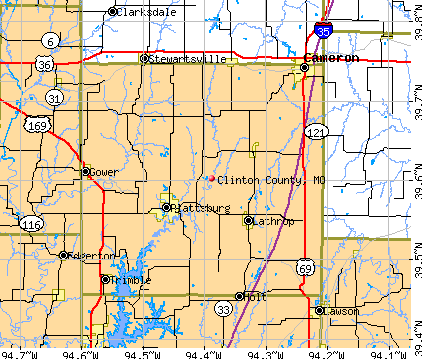 Clinton County, MO map