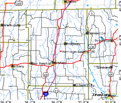 Harrison County, MO map