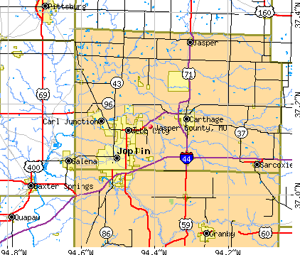 Jasper County, MO map
