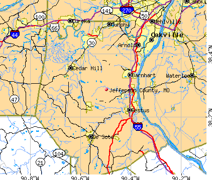 Jefferson County, MO map