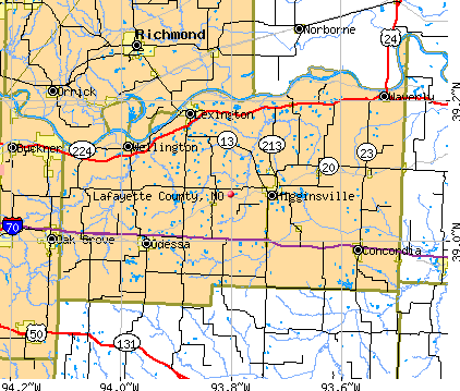 Lafayette County, MO map