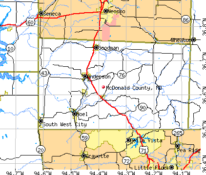 McDonald County, MO map