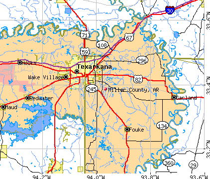 Miller County, AR map