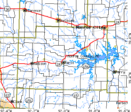 Monroe County, MO map