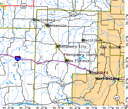 Montgomery County, MO map